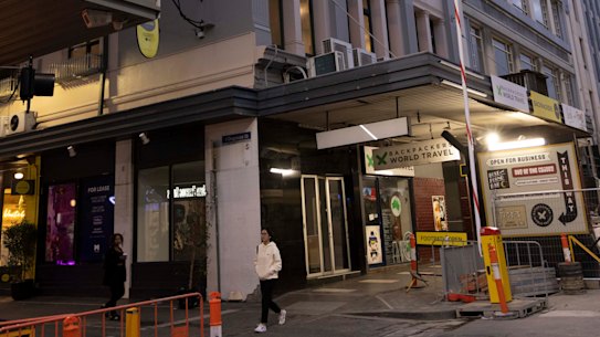 The former Yooralla building on Flinders Street on Monday.