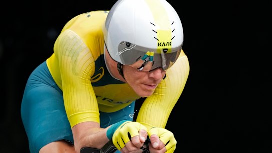 Focus: Rohan Dennis during the time trial.