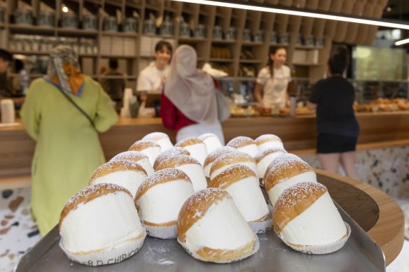The bakery is famous for its cream-stuffed bombolini.