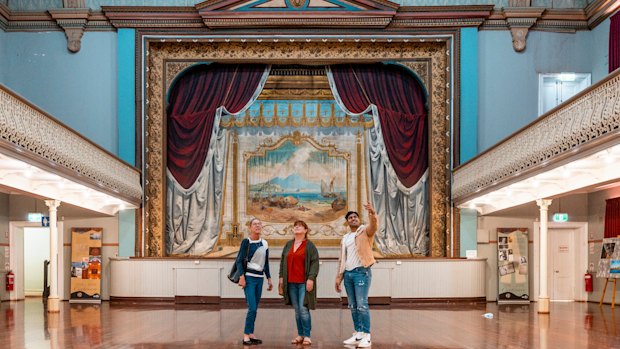 A rare stage curtain has placed Boulder Town Hall on the art map.
 