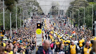 The 2019 AFL Grand Final Parade saw fans crowd the streets of Melbourneâ€™s CBD.