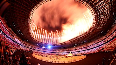 View inside the stadium.