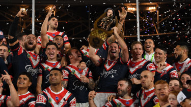 Glory days: The Roosters, boasting a host of locally developed talent, take out last year's title.