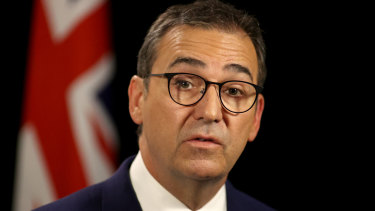 Premier Steven Marshall took aim at a pizza shop worker at the centre of the South Australian outbreak.