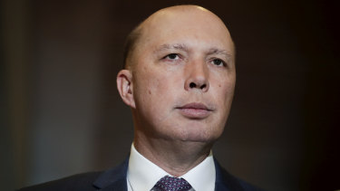 Home Affairs Minister Peter Dutton was on the island of Lombok when a powerful quake hit.