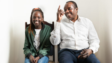 Missing out: Andrew Luri and daughter Rejoice. 