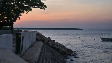 A seawall has been built at Boigu to try to reduce inundation but residents say it doesn’t always work. 