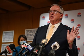 NSW Health Minister Brad Hazzard is currently in isolation. 