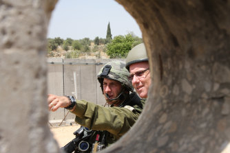 Journalist John Lyons seen here with the Israeli army in the occupied West Bank in 2010. 