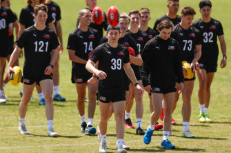 Top Victorian prospects show their wares at a draft training day earlier in November.