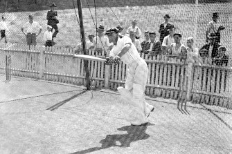 Sir Donald Bradman during the 1936-37 Ashes summer.
