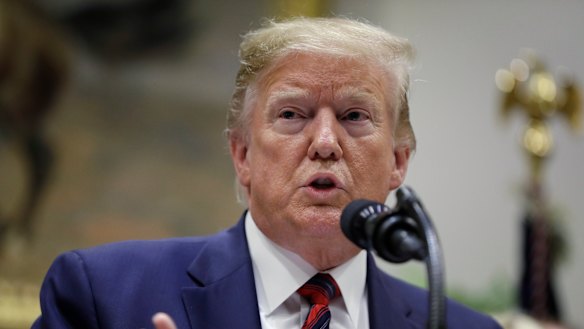 US President Donald Trump said there was "no rush" to strike a trade deal with China. 