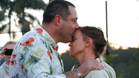 Vinciane Delforge with local Christos Tsesmetzis.