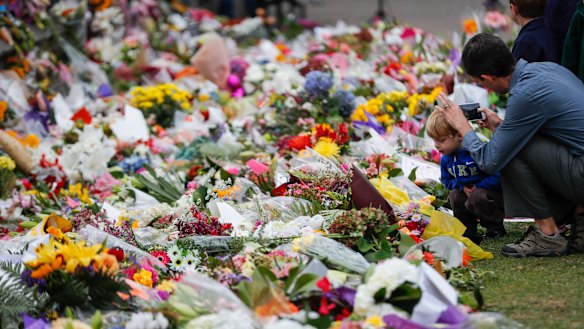 A steady stream of mourners paid tribute to the 50 people slain by a gunman at two mosques in Christchurch.