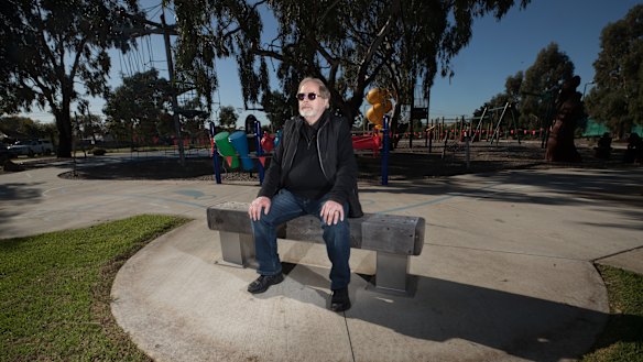 Bert Boere in the suburb's Brooklyn Reserve - paid for in part by EPA fines on a local meatworks for odour pollution.