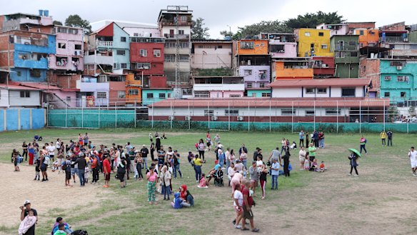 People fled their homes and gathered in local parks after the quakes struck.