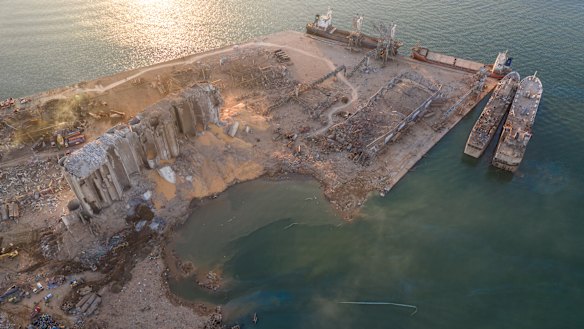 The explosion decimated the port and sent a powerful shockwave across the city. 