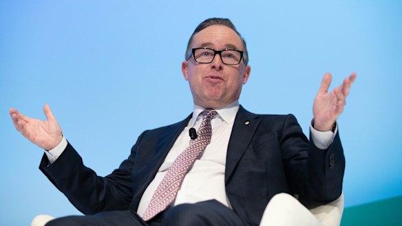 Alan Joyce. International travel remains a big question mark.