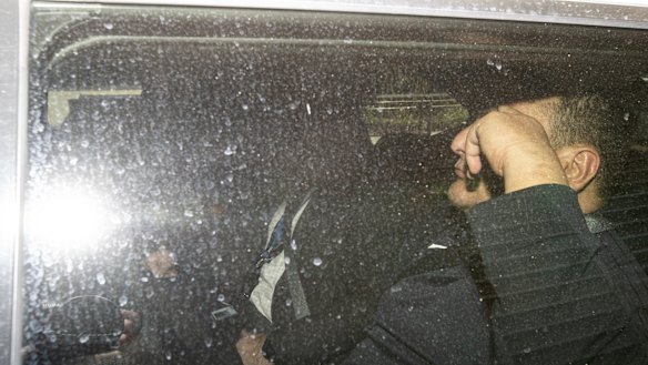 George Alex arriving at Southport Courthouse after his arrest on the Gold Coast on Tuesday.