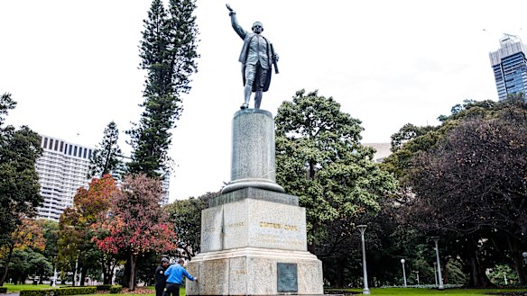 The Captain Cook statue in Hyde Park was defaced last week.