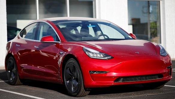 2018 Tesla Model 3 sedan.