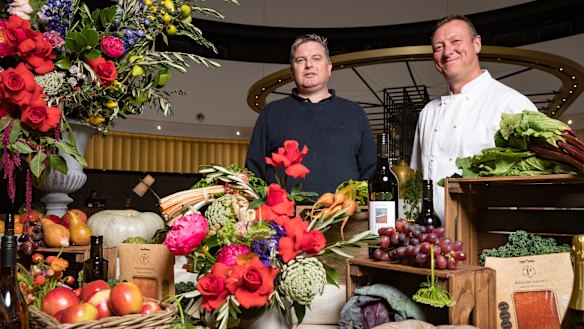 Charlie Costelloe and Darren Perryman from Pialligo Estate, just one of the businesses hoping to benefit from the partnership. 