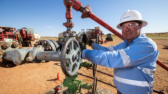 Site supervisor Adrian Rietschel at Santos' carbon capture project.