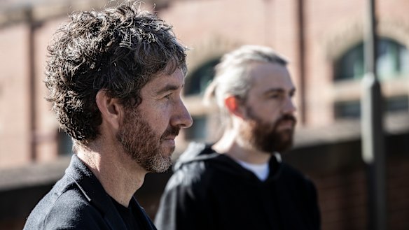 Atlassian co-chief executives Scott Farquhar and Mike Cannon-Brookes. The software company's revenue is up 33 per cent for the year. 