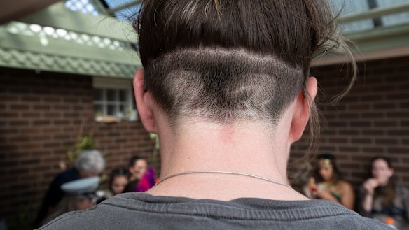  Kelsey Griffin's wife Erin has her number shaved into the back of her head.