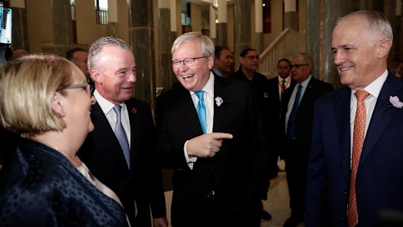 The photo Kevin Rudd shared on social media when sending Malcolm Turnbull a "reality check".