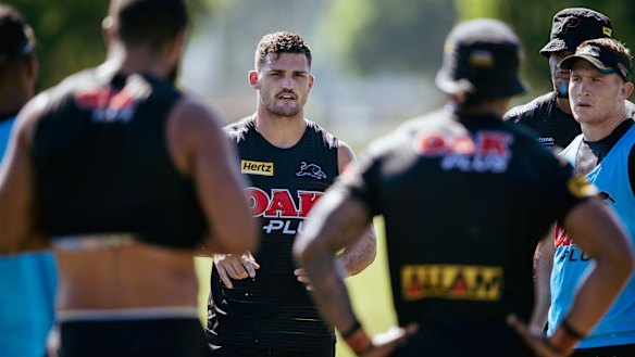 Nathan Cleary at training.