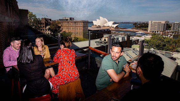 The Rocks was the first area in Sydney to trial the relaxation of rules around outdoor eating and drinking.