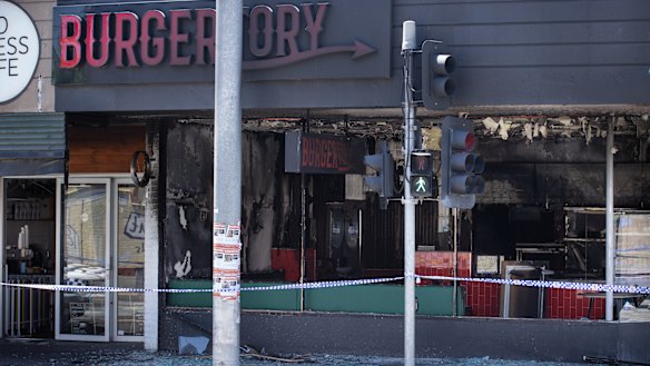 Burgertory’s Caulfield outlet was burned down in an arson attack on November 10, 2023