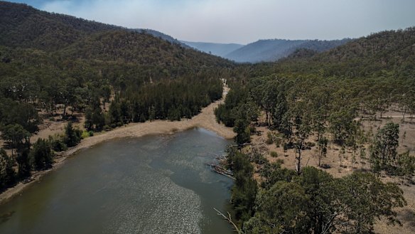 Private property upstream of the Lake Burragorang  resevoir at High Range which would be flooded if the Warragamba Dam wall is raised. 