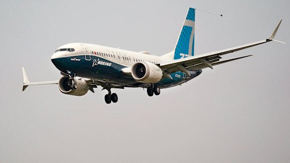A Boeing 737 Max jet.
