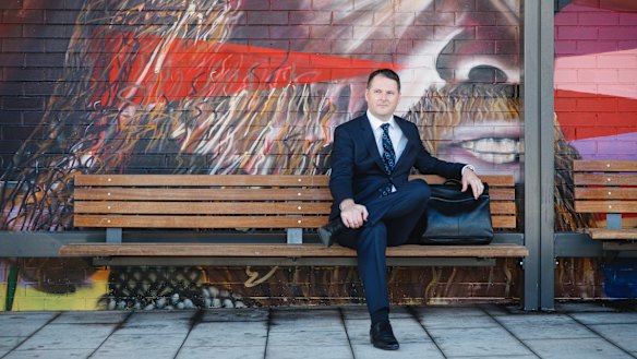 Transport Canberra director general Duncan Edghill at the announcement of a new public transport network for Canberra on Monday. 