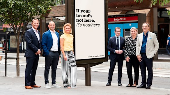 Seven Chief Revenue Officer Kurt Burnett, Foxtel Media CEO Mark Frain, Nine’s Director Powered Liana Dubois, Nine Chief Sales Officer Michael Stephenson, News Corp Australia Managing Director National Sales Lou Barrett and Ooh Media Chief Customer Officer David Scribner.