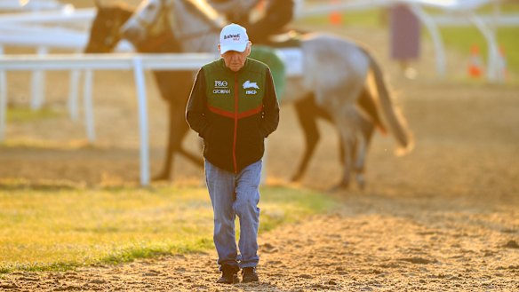 Les Bridge at trackwork on Thursday morning.