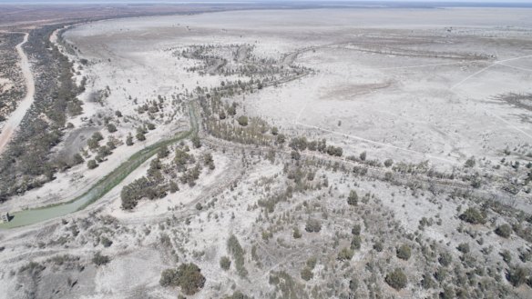 Drying out in a hurry: the Menindee Lakes system as of January 2019.