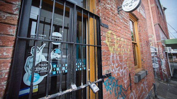 Jimmy Grants in Fitzroy was closed on Monday.