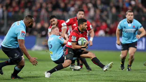 One to look forward to: The Waratahs and Crusaders in action last season. 