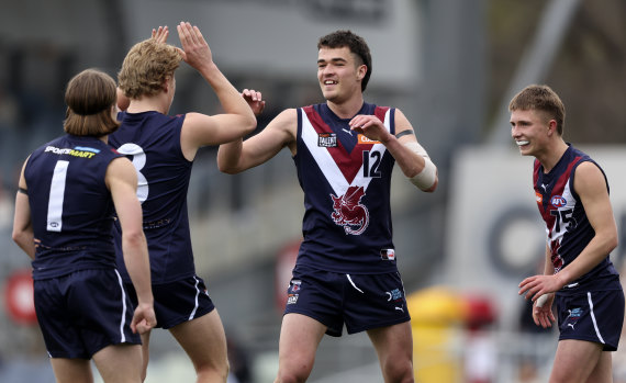 Harry Armstrong (middle) has starred for Haileybury, Sandringham Dragons and Vic Metro this year.