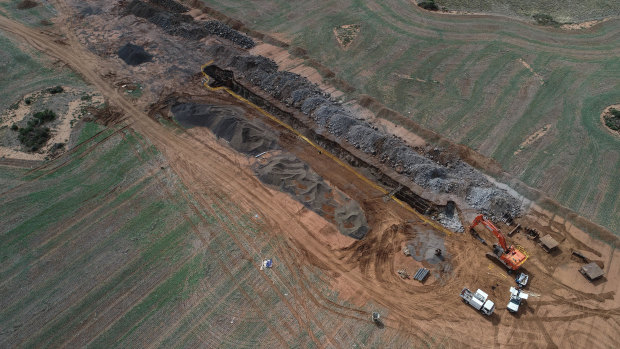 The Wyndham Vale rail stabling yard now under construction.