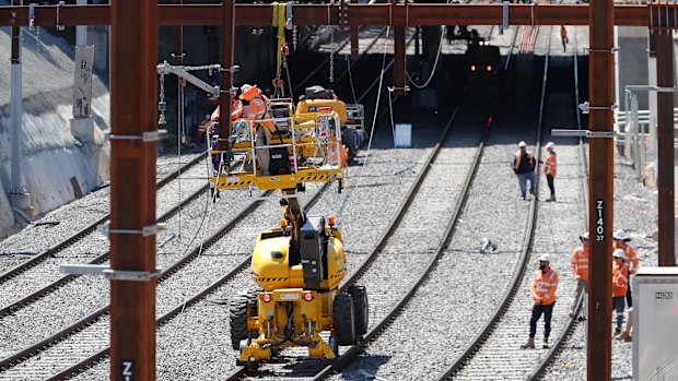 The start of works at the Metro Tunnel site in South Yarra.