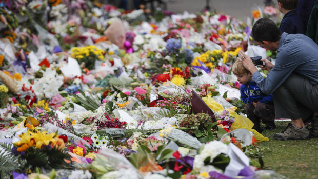 A steady stream of mourners paid tribute to the 50 people slain by a gunman at two mosques in Christchurch.
