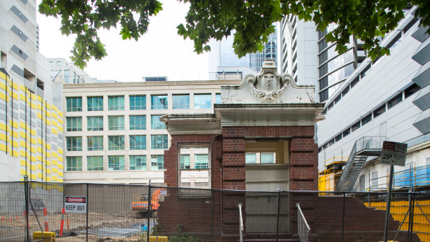 The site where the Tuberculosis Bureau is being demolished, pictured on December 28.