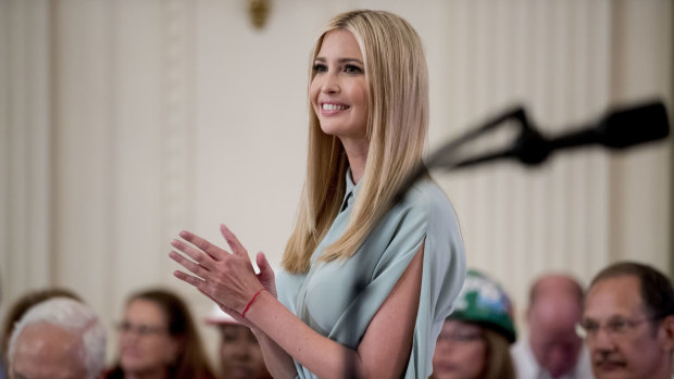 Ivanka Trump applauds her father President Donald Trump signing ceremony signing an Executive Order last week.