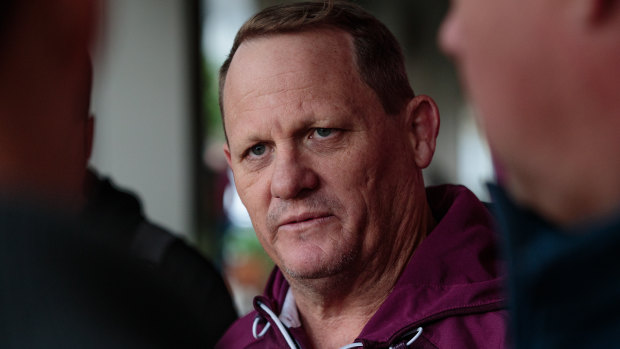 Queensland State of Origin coach Kevin Walters speaks to the media in Perth on Monday.