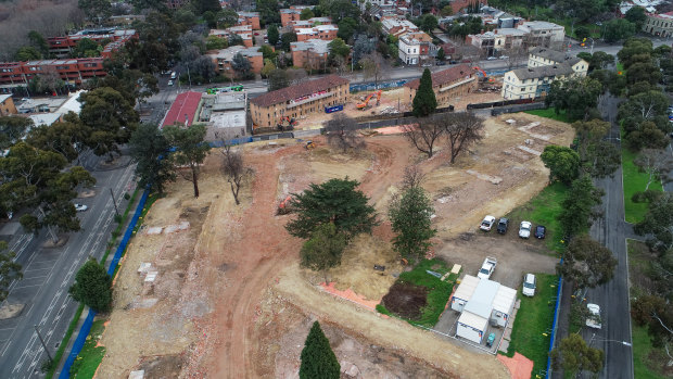 The 10,900 square metre development site in North Melbourne where public housing once stood.