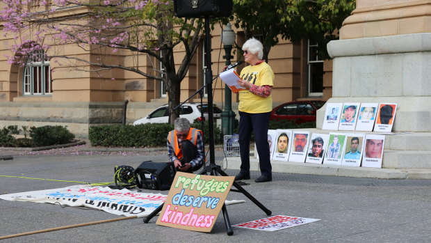 Speeches were made at Queen's Gardens in Brisbane's CBD.